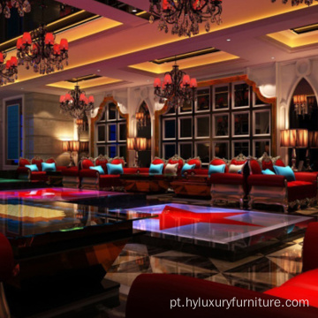 boate bar clube sofá de tecido vermelho móveis